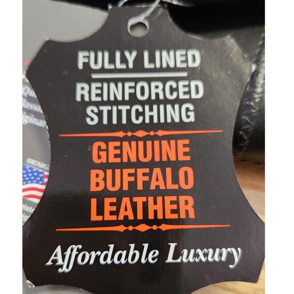 Diamond Plate Black Buffalo Leather Windshield Tool Utility Parts Bag NWT - Picture 5 of 7